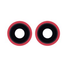 iPhone 13 - Csere hátsó kameraüveg kerettel (piros)