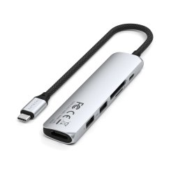 HUB rozbočovač Satechi Adapter Hub 6In1 Type C St-P6Ss Silver